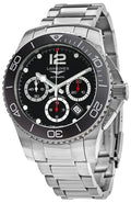 Longines HydroConquest Automatic Chronograph Stainless Steel Black Dial Date Divers Mens Watch L3.883.4.56.6