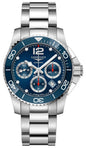 Longines HydroConquest Automatic Chronograph Stainless Steel Blue Dial Date Divers Mens Watch L3.783.4.96.6
