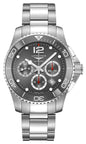 Longines HydroConquest Automatic Chronograph Stainless Steel Gray Dial Date Divers Mens Watch L3.883.4.76.6