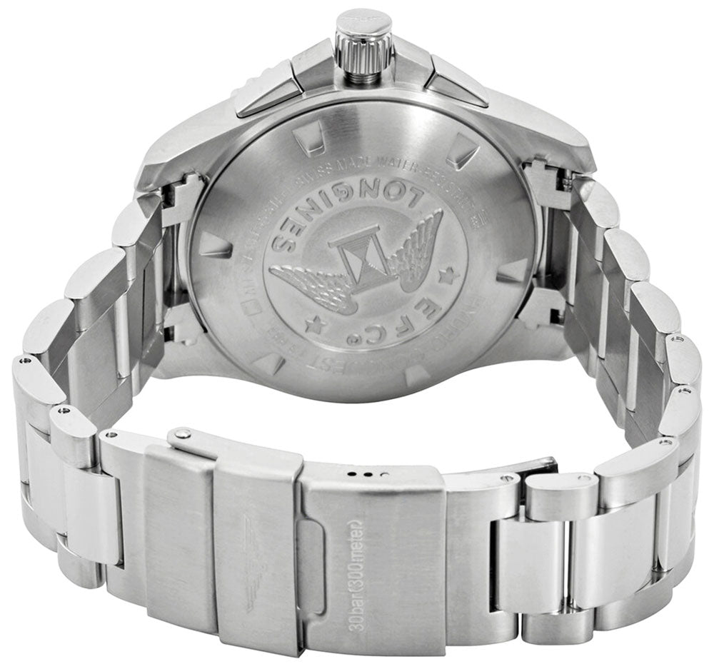 Longines HydroConquest Automatic Chronograph Stainless Steel Gray Dial Date Divers Mens Watch L3.883.4.76.6