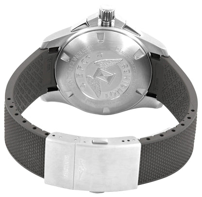Longines HydroConquest Automatic Chronograph Stainless Steel Gray Dial Gray Rubber Strap Date Divers Mens Watch L3.883.4.76.9