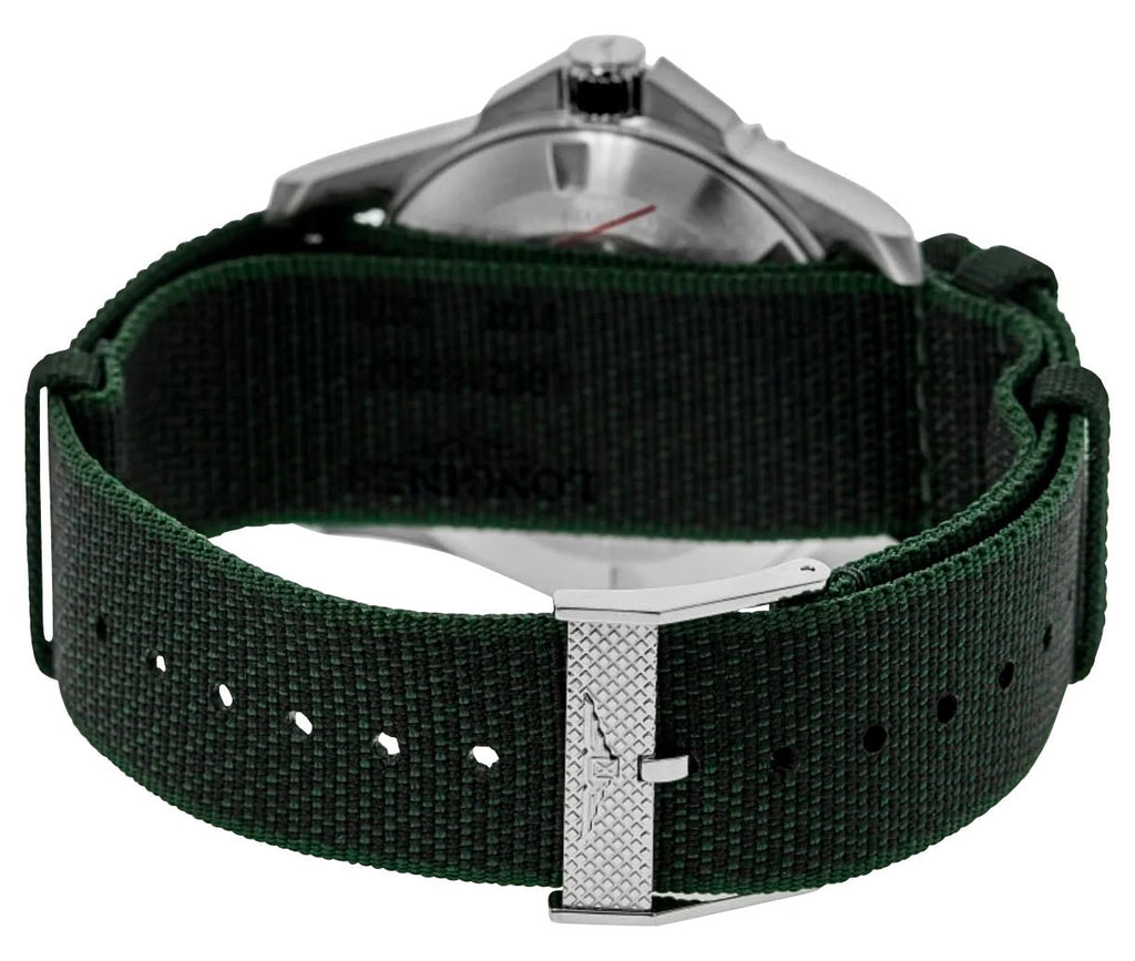 Longines HydroConquest Automatic Stainless Steel Black Dial Green NATO Nylon Strap Date Divers Mens Watch L3.781.4.05.2