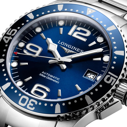 Longines HydroConquest Automatic Stainless Steel Blue Dial Date Divers Mens Watch L3.741.4.96.6