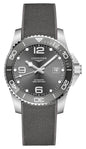 Longines HydroConquest Automatic Stainless Steel Gray Dial Gray Rubber Strap Date Divers Mens Watch L3.781.4.76.9