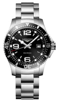Longines HydroConquest Stainless Steel Black Dial Date Divers Quartz Mens Watch L3.730.4.56.6