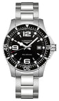 Longines HydroConquest Stainless Steel Black Dial Date Divers Quartz Mens Watch L3.740.4.56.6