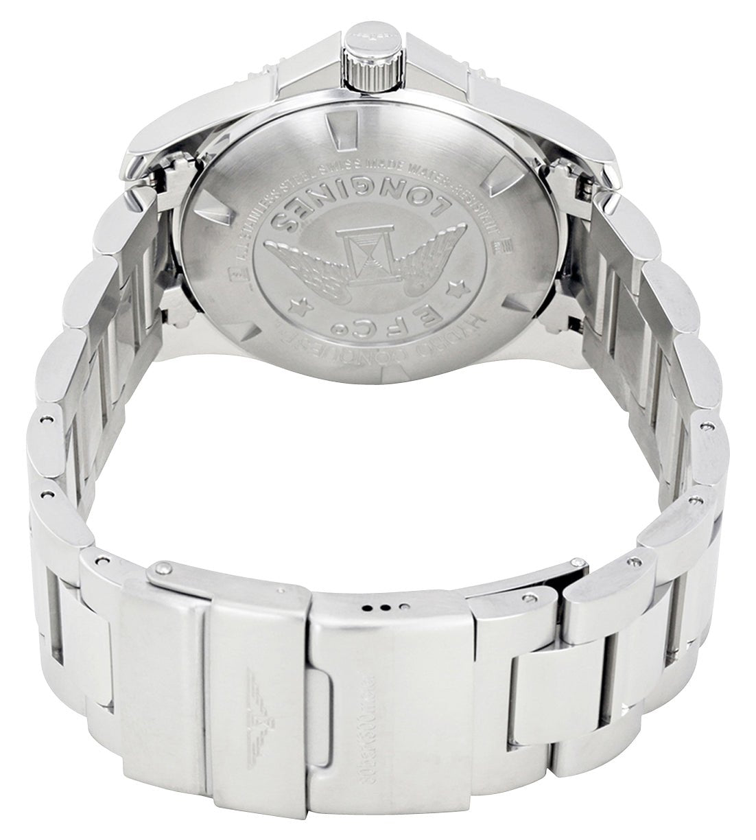 Longines HydroConquest Stainless Steel Black Dial Date Divers Quartz Mens Watch L3.740.4.56.6