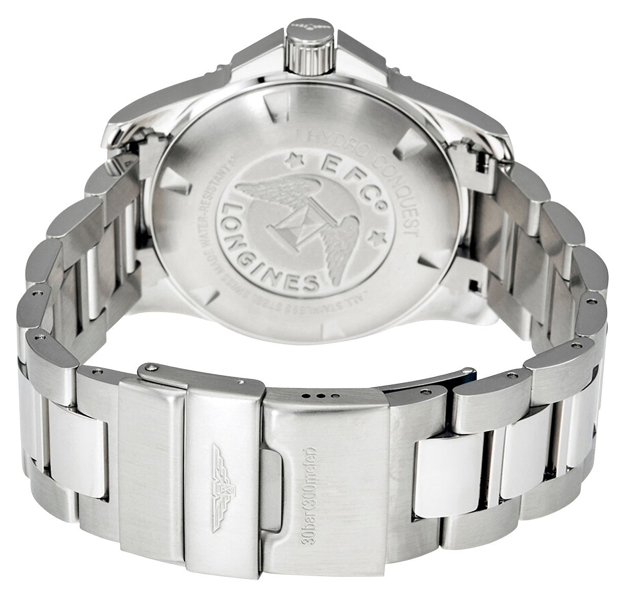 Longines HydroConquest Stainless Steel Black Dial Date Divers Quartz Mens Watch L3.840.4.56.6