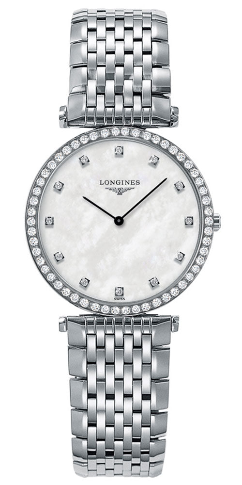 Longines La Grande Classique Diamonds Mother-of-Pearl Dial Stainless Steel Womens Watch L4.513.0.87.6