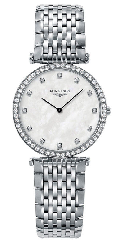Longines La Grande Classique Diamonds Mother-of-Pearl Dial Stainless Steel Womens Watch L4.513.0.87.6