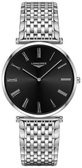 Longines La Grande Classique Stainless Steel Black Dial Quartz Mens Watch L4.766.4.51.6