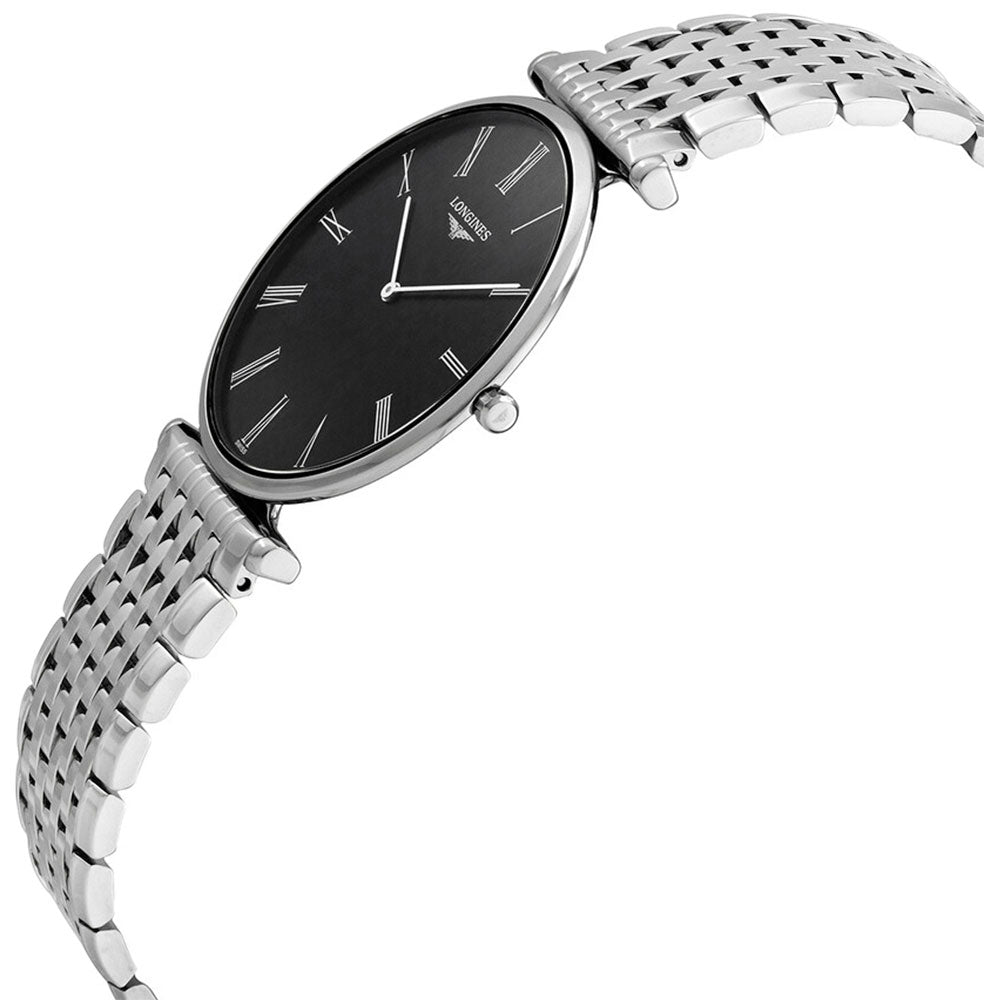 Longines La Grande Classique Stainless Steel Black Dial Quartz Mens Watch L4.766.4.51.6