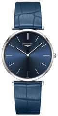 Longines La Grande Classique Stainless Steel Blue Dial Blue Leather Strap Quartz Unisex Watch L4.766.4.95.2