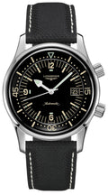 Longines Legend Diver Automatic Stainless Steel Black Dial Black Fabric Strap Date Mens Watch L3.774.4.50.0