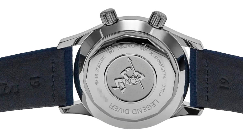 Longines Legend Diver Automatic Stainless Steel Blue Dial Blue Fabric Strap Date Divers Unisex Watch L3.374.4.90.2