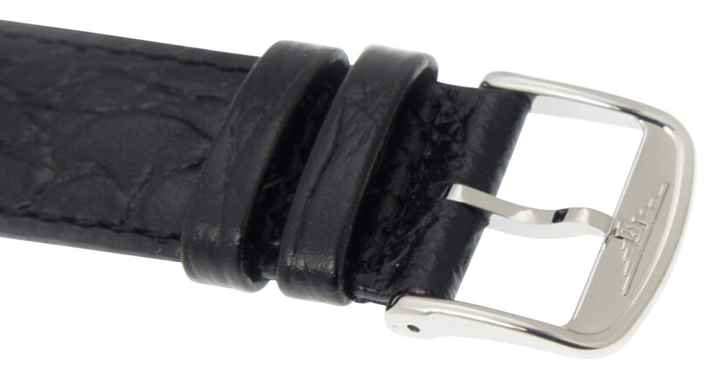 Longines Lyre Automatic Stainless Steel White Dial Black Leather Strap Date Mens Watch L4.960.4.11.2
