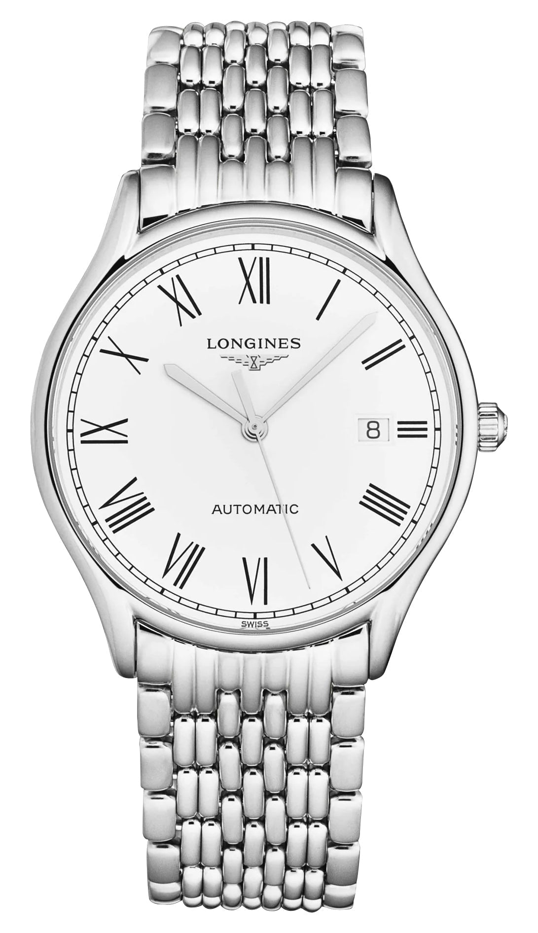 Longines Lyre Automatic Stainless Steel White Dial Date Mens Watch L4.960.4.11.6