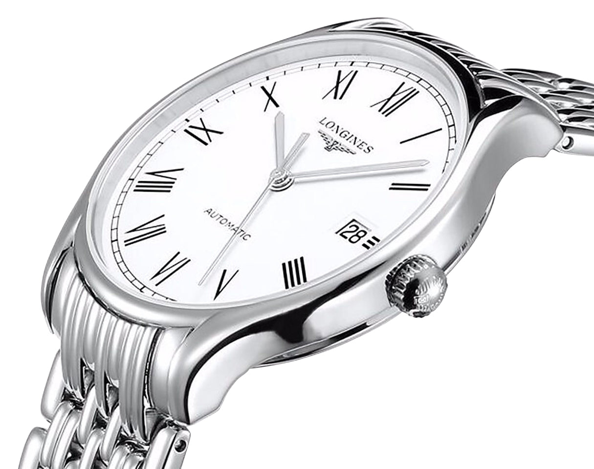 Longines Lyre Automatic Stainless Steel White Dial Date Mens Watch L4.960.4.11.6