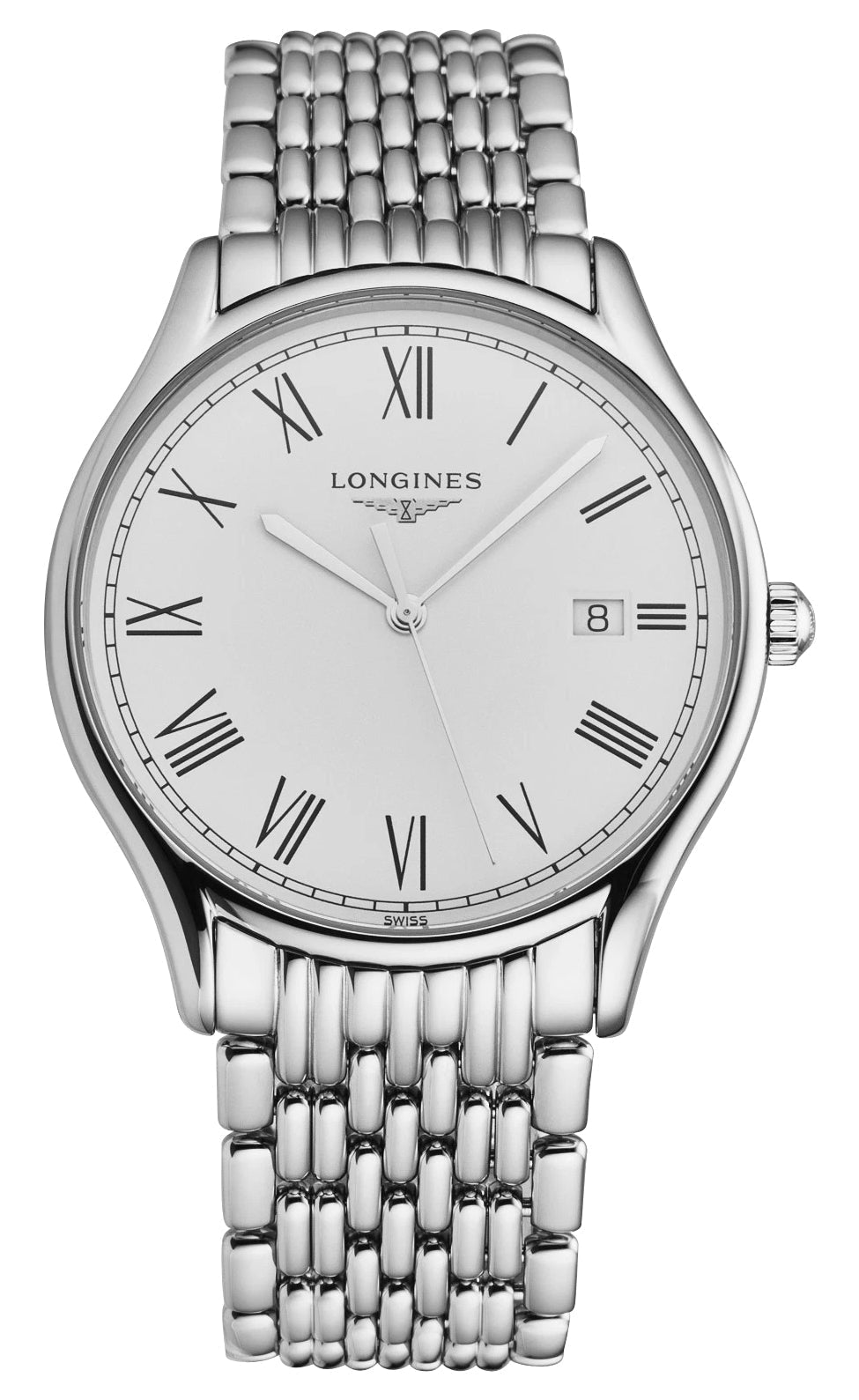 Longines Lyre Stainless Steel White Dial Date Quartz Mens Watch L4.859.4.11.6