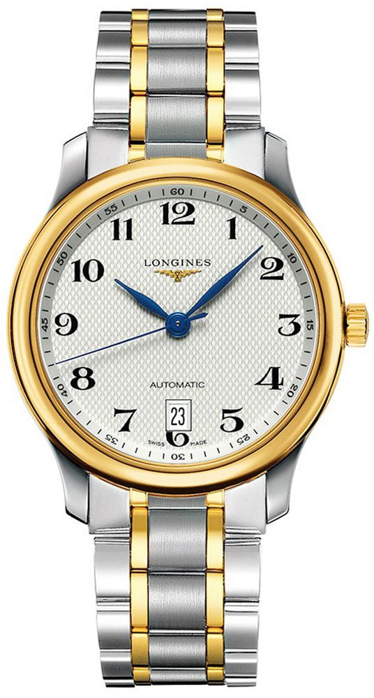 Longines Master Collection Automatic 18k Yellow Gold and Steel Silver Dial Date Mens Watch L2.628.5.78.7