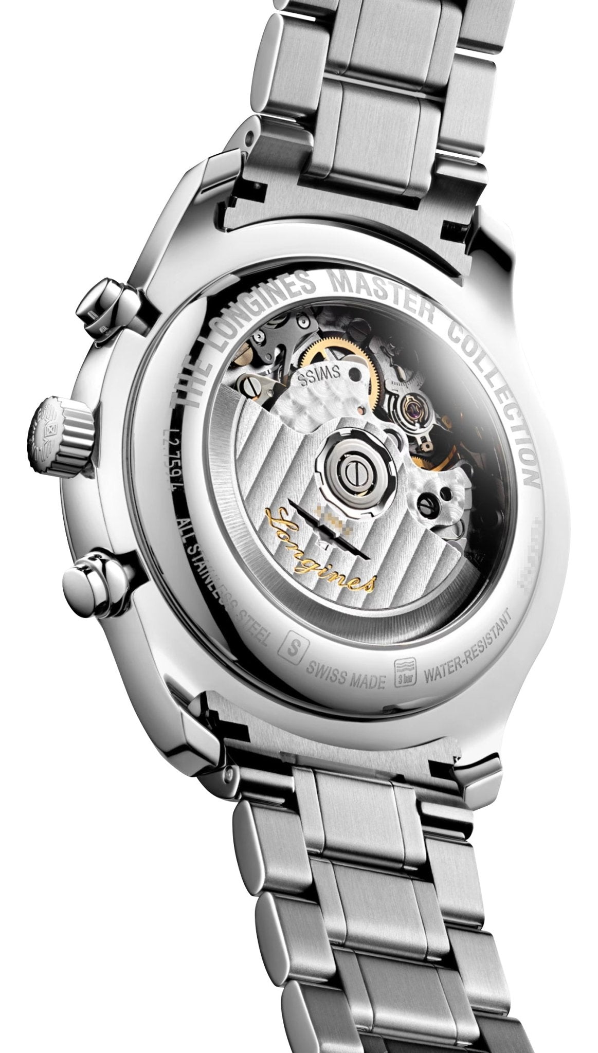 Longines Master Collection Automatic Chronograph Stainless Steel Silver-Tone Dial Date Mens Watch L2.759.4.78.6