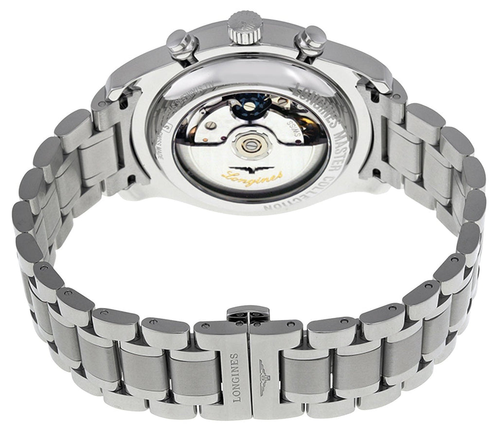 Longines Master Collection Automatic Chronograph Stainless Steel Silver-Tone Dial Date Mens Watch L2.759.4.78.6
