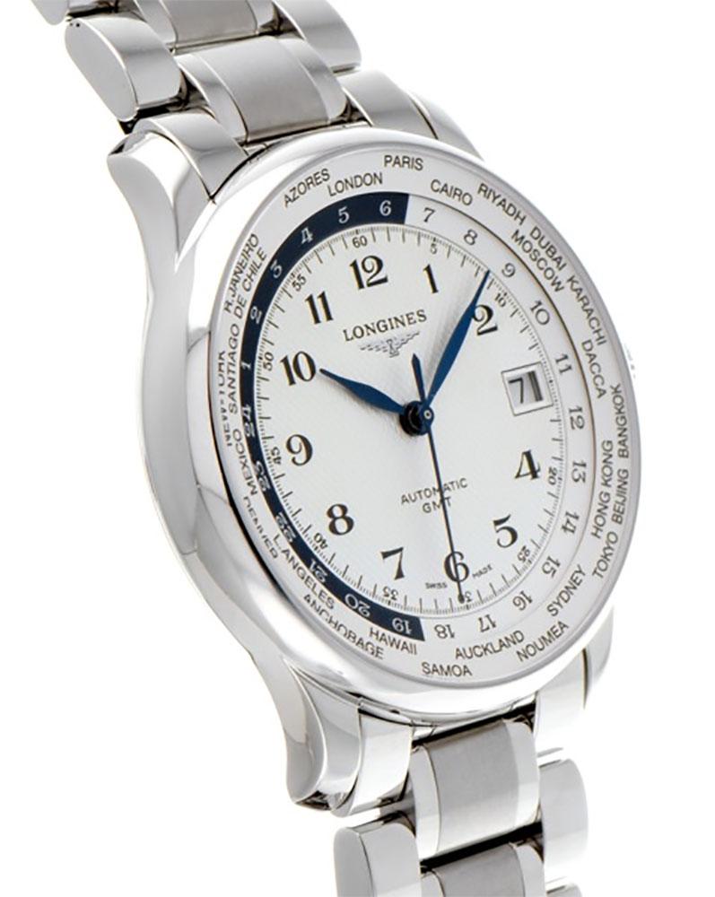 Longines Master Collection Automatic GMT Stainless Steel Silver Dial Date Mens Watch L2.631.4.70.6