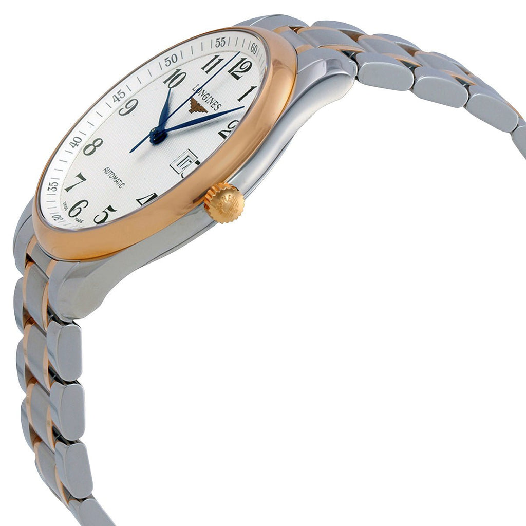 Longines Master Collection Automatic Stainless Steel & 18K Rose Gold Silver Dial Date Mens Watch L2.893.5.79.7