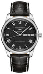 Longines Master Collection Automatic Stainless Steel Black Dial Black Leather Strap Date/Month Mens Watch L2.920.4.51.7