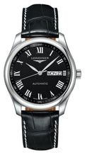 Longines Master Collection Automatic Stainless Steel Black Dial Black Leather Strap Day/Date Mens Watch L2.755.4.51.7