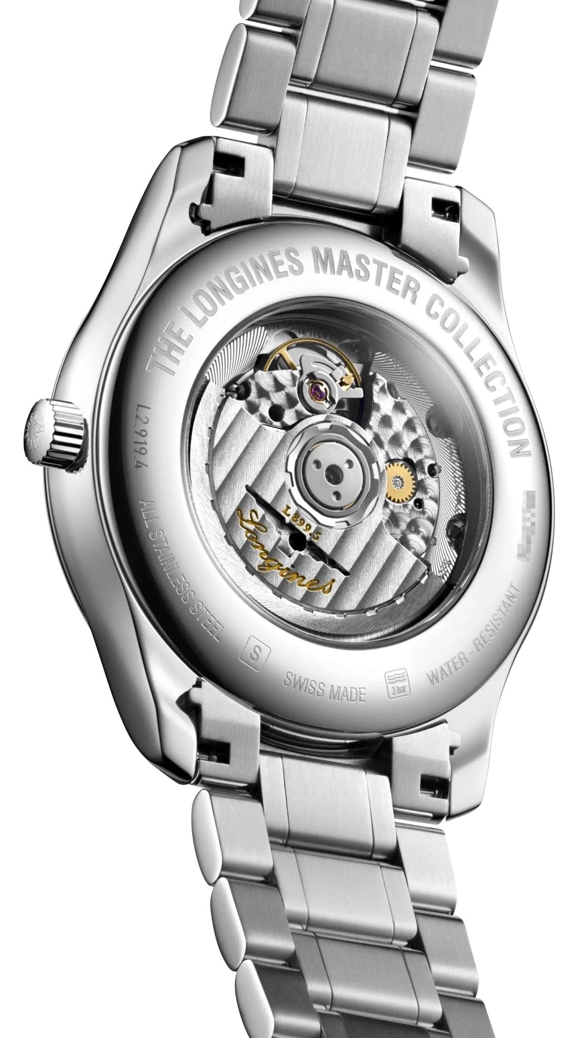 Longines Master Collection Automatic Stainless Steel Black Dial Moonphase Date Mens Watch L2.919.4.51.6