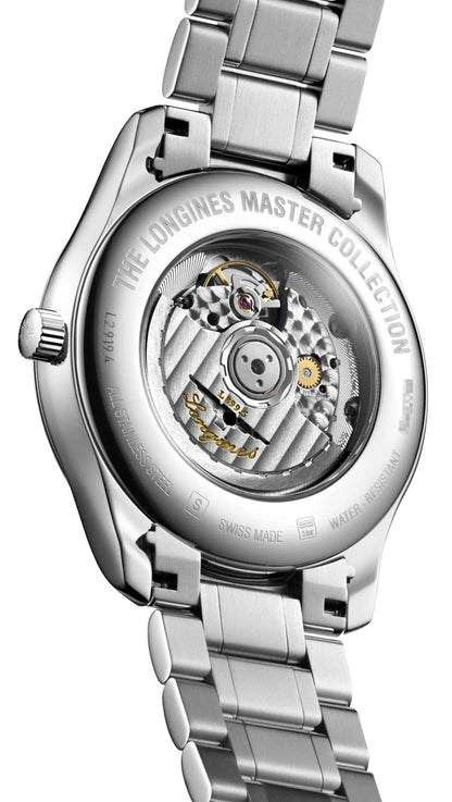 Longines Master Collection Automatic Stainless Steel Black Dial Moonphase Date Mens Watch L2.919.4.51.6