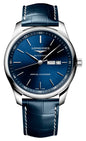 Longines Master Collection Automatic Stainless Steel Blue Dial Blue Leather Strap Date/Month Mens Watch L2.920.4.92.0