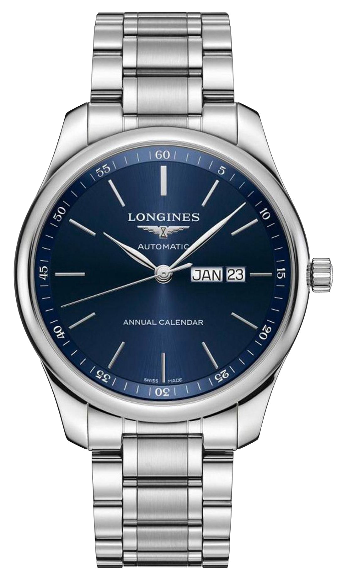 Longines Master Collection Automatic Stainless Steel Blue Dial Date/Month Mens Watch L2.920.4.92.6