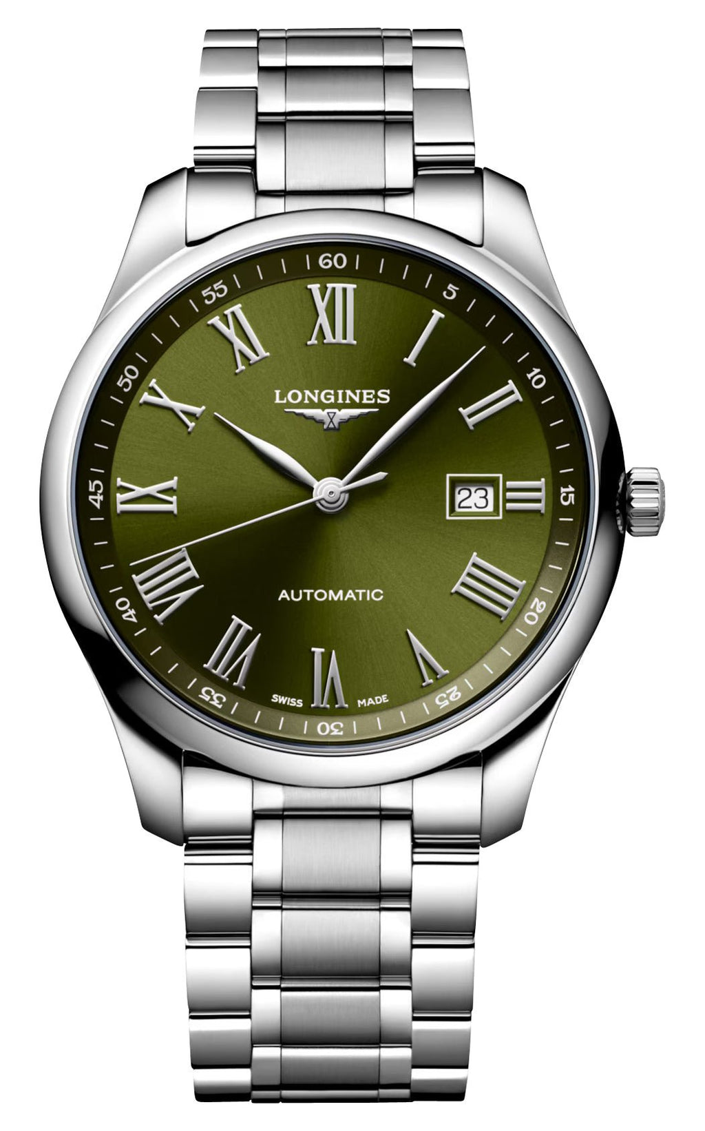 Longines Master Collection Automatic Stainless Steel Green Dial Date Mens Watch L2.893.4.09.6