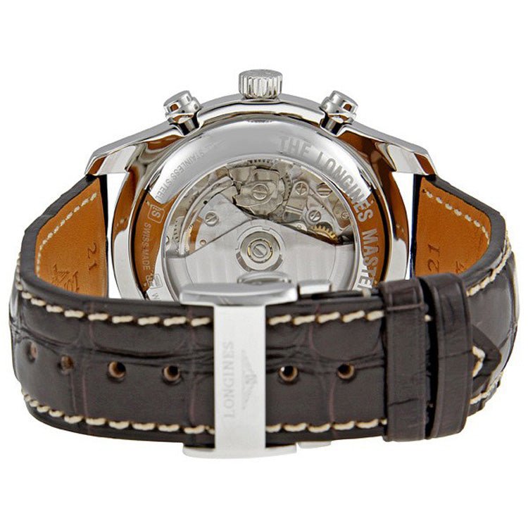 Longines Master Complications Automatic Chronograph Moonphase Stainless Steel Mens Watch L2.773.4.78.3
