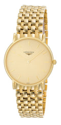 Longines Presence 18k Yellow Gold Luxury Mens Watch Quartz L4.802.6.32.6