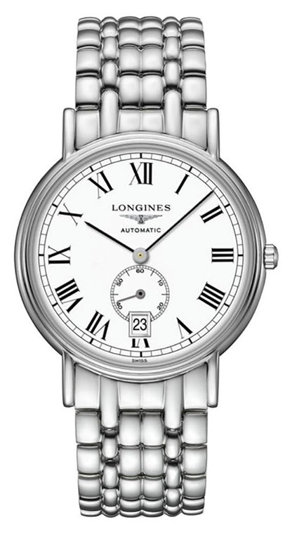 Longines Presence Automatic Stainless Steel White Dial Date Mens Watch L4.904.4.11.6