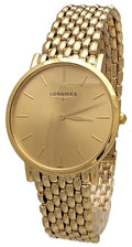 Longines Presence Yellow Gold Quartz Gold Tone Dial Mens Watch L48246322