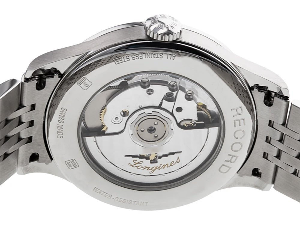 Longines Record Automatic COSC Stainless Steel Blue Dial Date Mens Watch L2.820.4.96.6