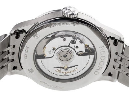 Longines Record Automatic COSC Stainless Steel Blue Dial Date Mens Watch L2.820.4.96.6