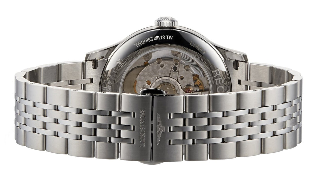 Longines Record Automatic COSC Stainless Steel Blue Dial Date Mens Watch L2.820.4.96.6