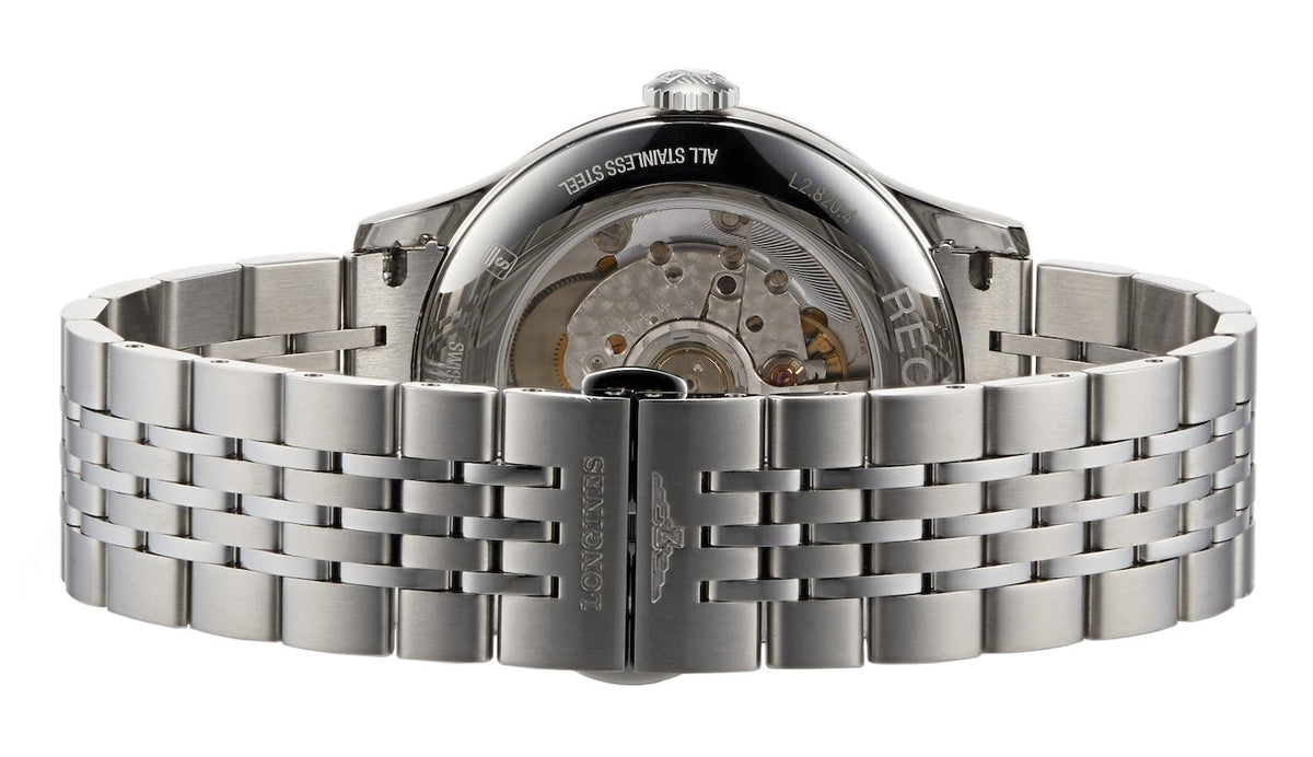 Longines Record Automatic COSC Stainless Steel Blue Dial Date Mens Watch L2.820.4.96.6