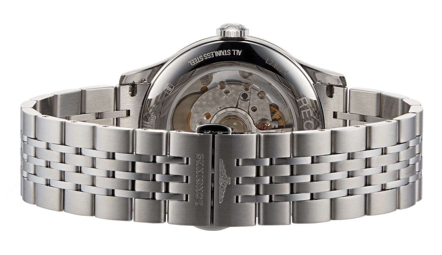 Longines Record Automatic COSC Stainless Steel Blue Dial Date Mens Watch L2.820.4.96.6