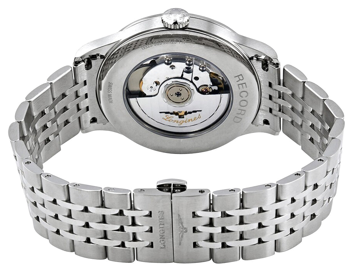 Longines Record Automatic Stainless Steel Blue Dial Date Mens Watch L2.821.4.96.6