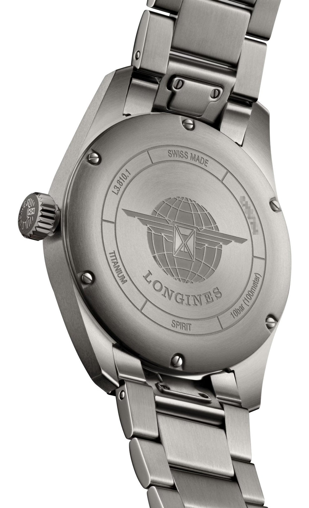 Longines Spirit Automatic Chronometer Titanium Gray Dial Mens Watch L3.810.1.53.6