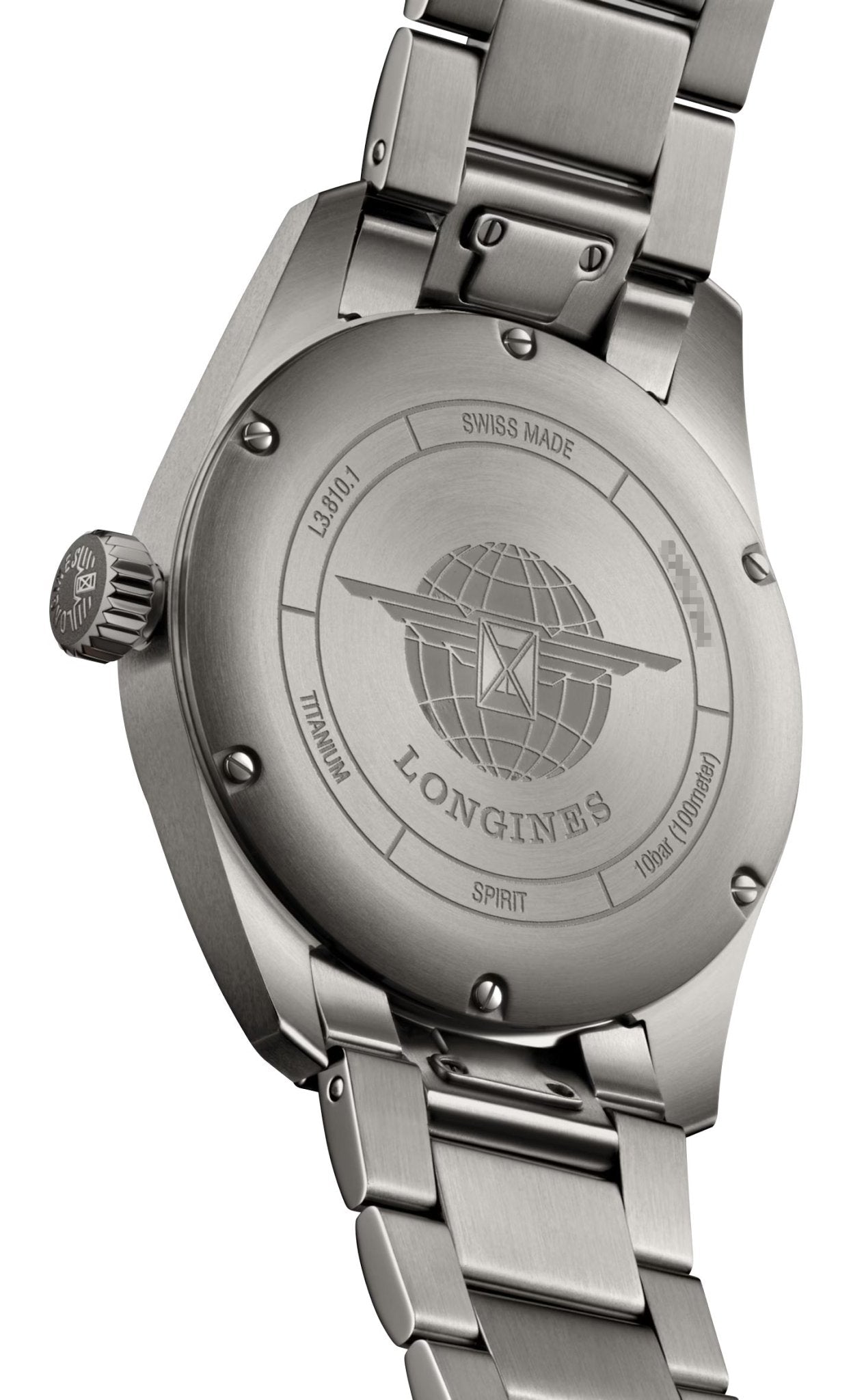 Longines Spirit Automatic Chronometer Titanium Gray Dial Mens Watch L3.810.1.53.6