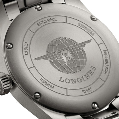 Longines Spirit Automatic Chronometer Titanium Gray Dial Mens Watch L3.810.1.53.6