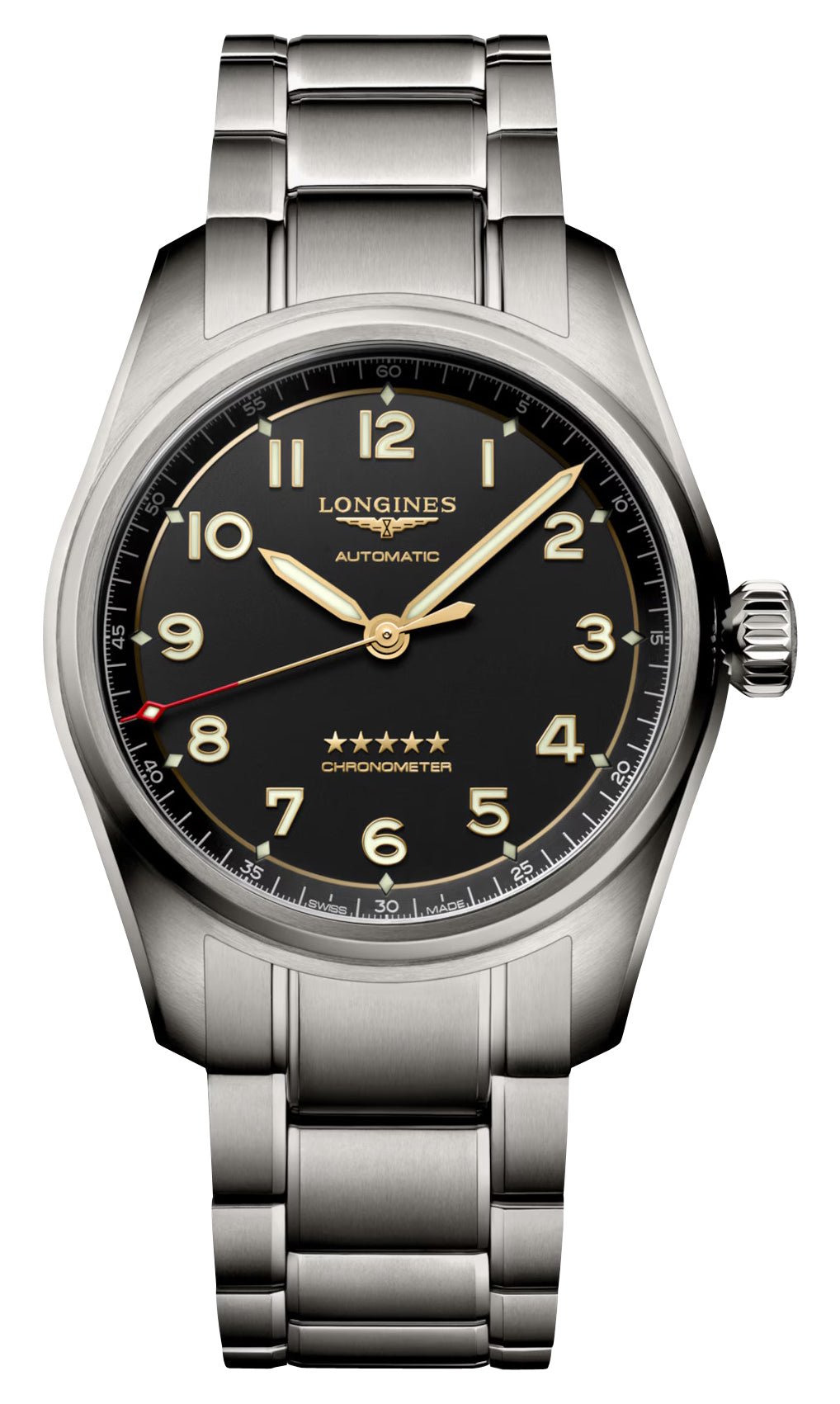 Longines Spirit Automatic Chronometer Titanium Gray Dial Mens Watch L3.810.1.53.6