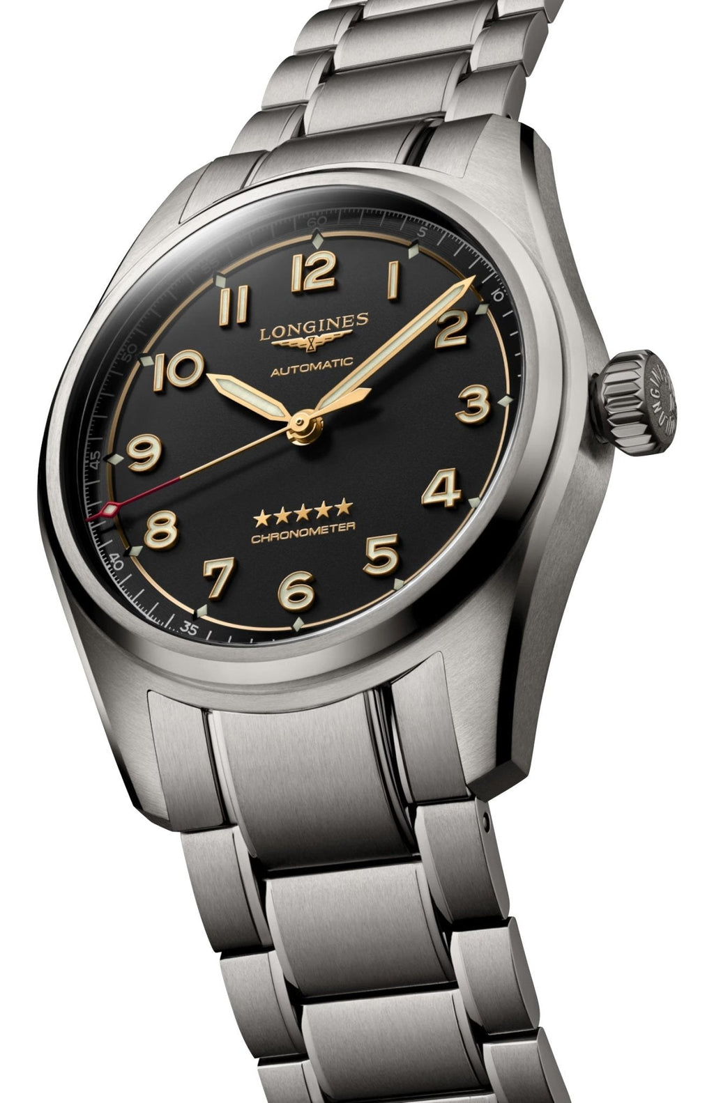 Longines Spirit Automatic Chronometer Titanium Gray Dial Mens Watch L3.810.1.53.6